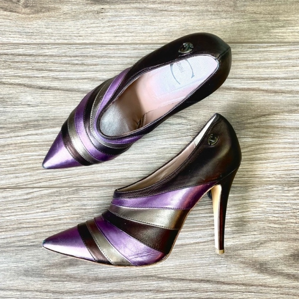 Just Cavalli Metallic Purple Booties | 39.5 - Picture 2 of 10